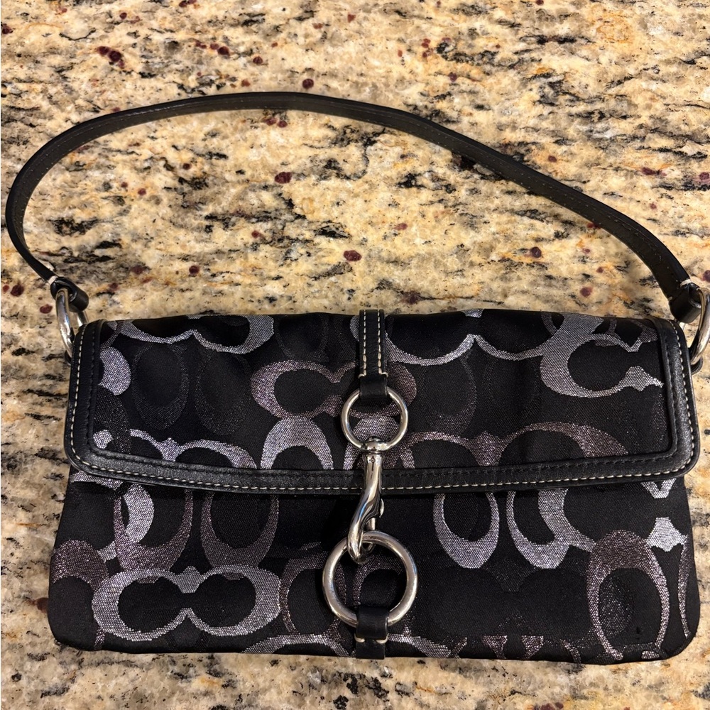 Coach Optic sateen Y2K mini baguette